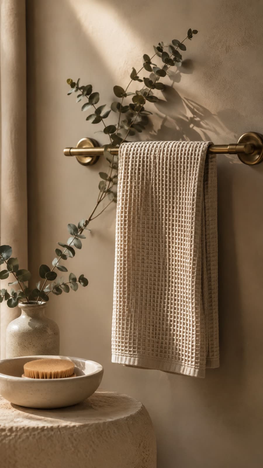 Warm towel, cold morning